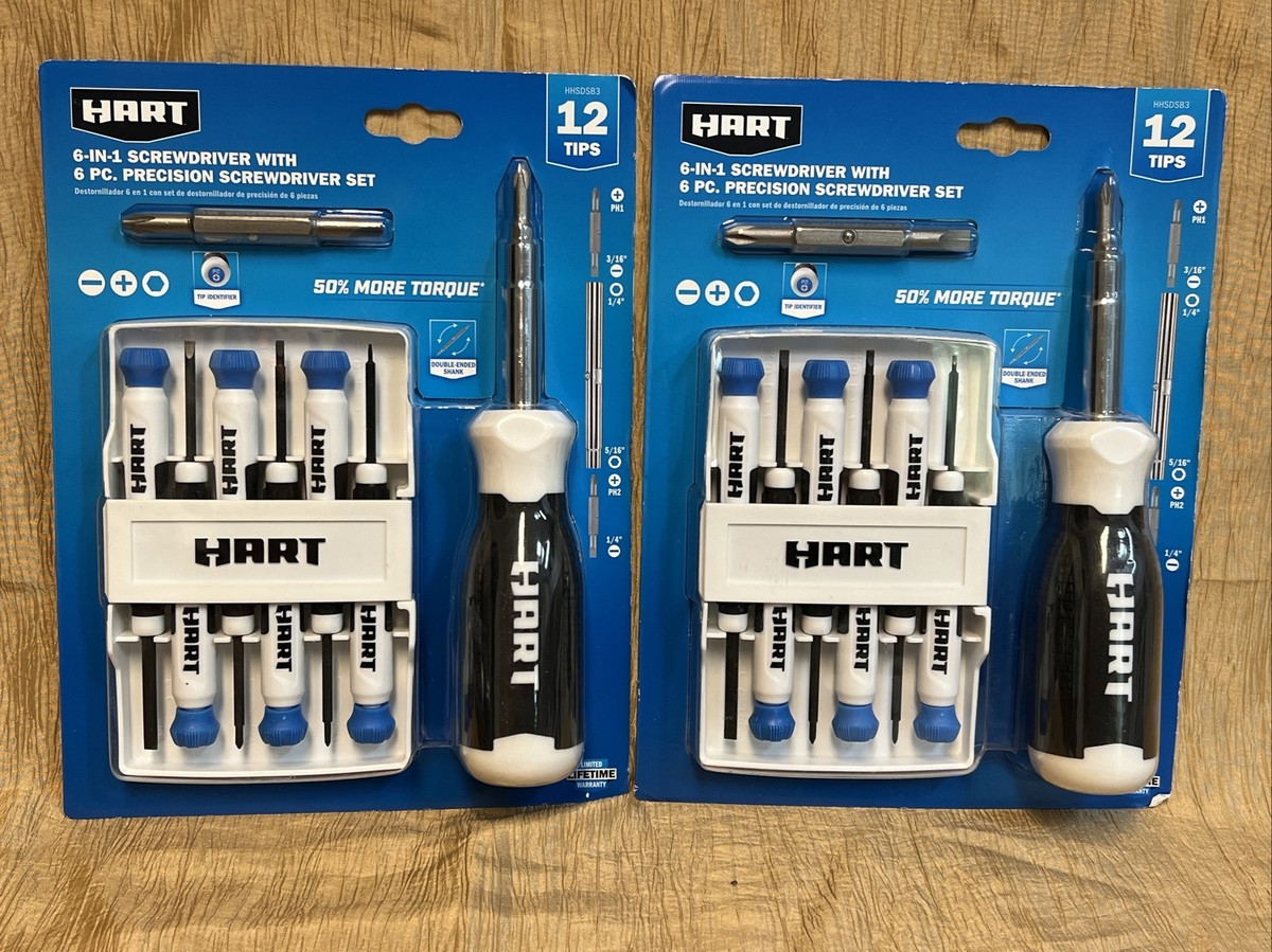 れん☆Hart Fusion 2x HART 6-in-1 Screwdriver With 6 Piece Precision