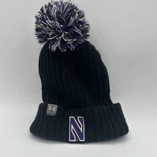 Northwestern Wildcats NCAA Knit Pom Pom Cuffed WInter Hat by Under Armour