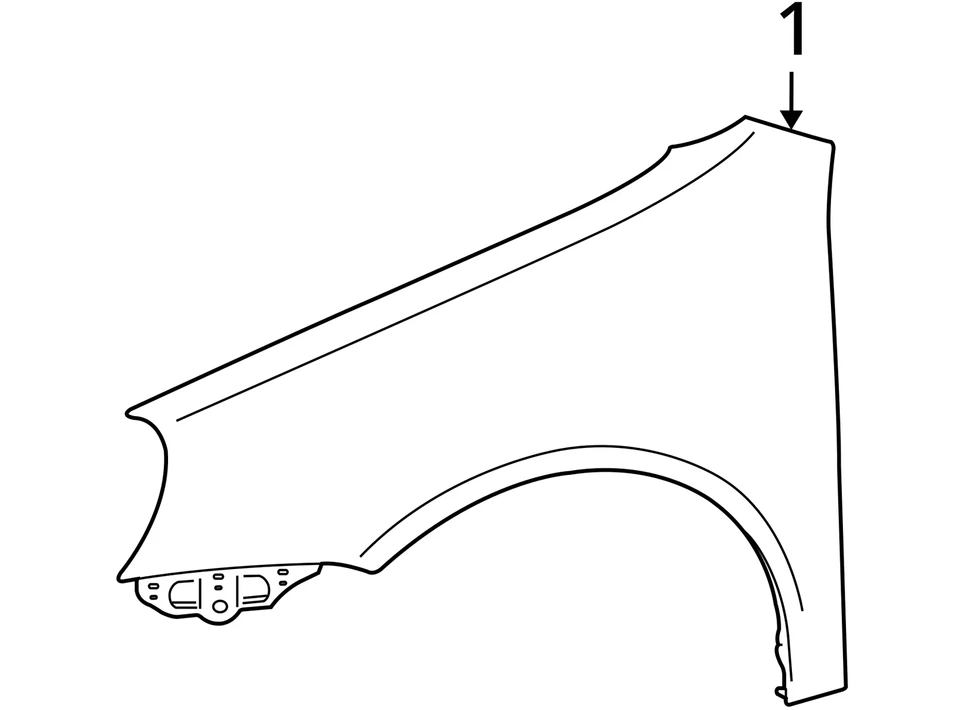 2005-2010 Volkswagen Jetta Passenger Fender EI0MR - Image 4 of 4