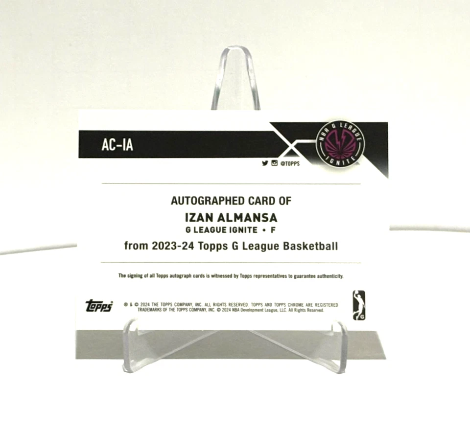 Auto #'d /99! Izan Almansa 2023-24 Topps G League Green Refractor Auto #'d 27/99 - Image 2 of 2