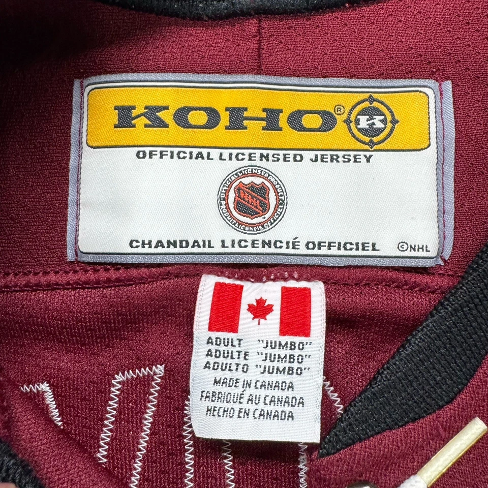 Camiseta Jumbo Para Hombre Koho Patrick Roy Colorado Avalanche NHL Original Años 2000 De Colección Foto 2 de 4