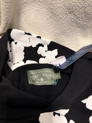 NEW Denim Tears The Cotton Wreath Sweatshirt Hoodie Black Size S NEW Denim Tears The Cotton Wreath Sweatshirt Hoodie Black Size S