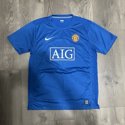 #ad #ad Ronaldo #7 Jersey 2008 2009 Manchester United Away Short Sleeve Blue Size L $45.00