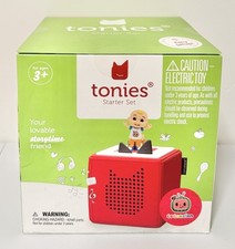Tonies Cocomelon Toniebox Audio Player Starter Set with JJ, Red