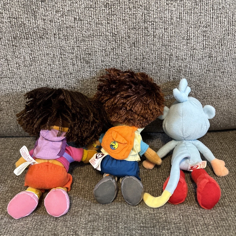 Ty Dora La Exploradora + Mono Botas Bebé y Diego Lote De 3 Sin Etiquetas LEER Foto 4 de 4