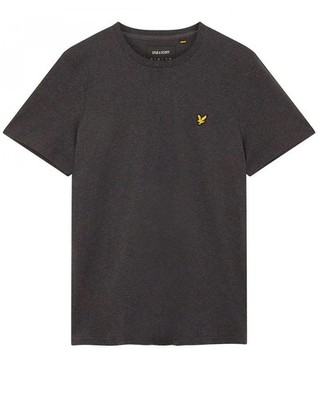 Lyle & Scott Mens Organic Regular Fit T Shirt Charcoal Marl
