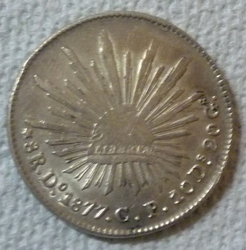 1877 Do CP - MEXICO - 8 REALES - DURANGO - SILVER CROWN - HIGH GRADE - Picture 3 of 5