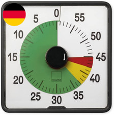 Timetex Zeitdauer-Uhr - Timer Countdown Mit Ampelscheibe - Lautlos - Mit Ablaufs