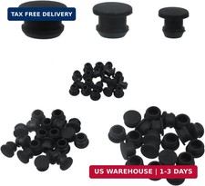 60 Pcs 3 Sizes Silicone Hole Plugs T-Shaped Waterproof Hole Stoppers Black Round