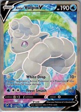 Alolan Vulpix V (Full Art) 173/195 SWSH12: Silver Tempest - Pokemon Card - NM