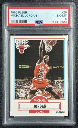 MICHAEL JORDAN PSA 6 1990-91 FLEER #26 BULLS 4623