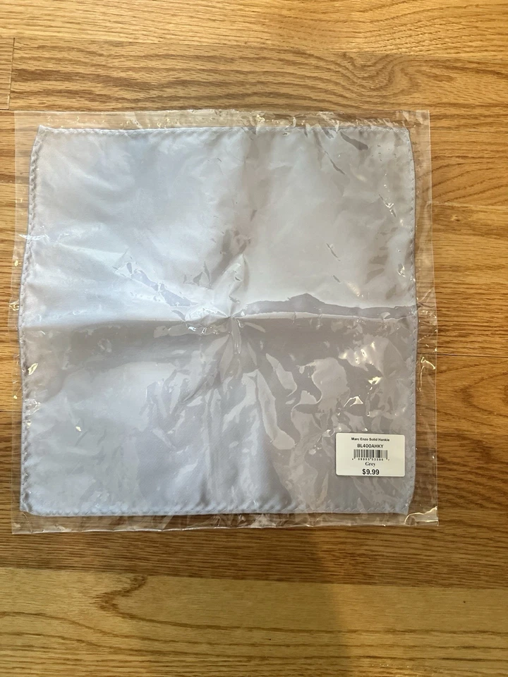 Mens Enzo Solid Grey Hankie - Image 3 of 3