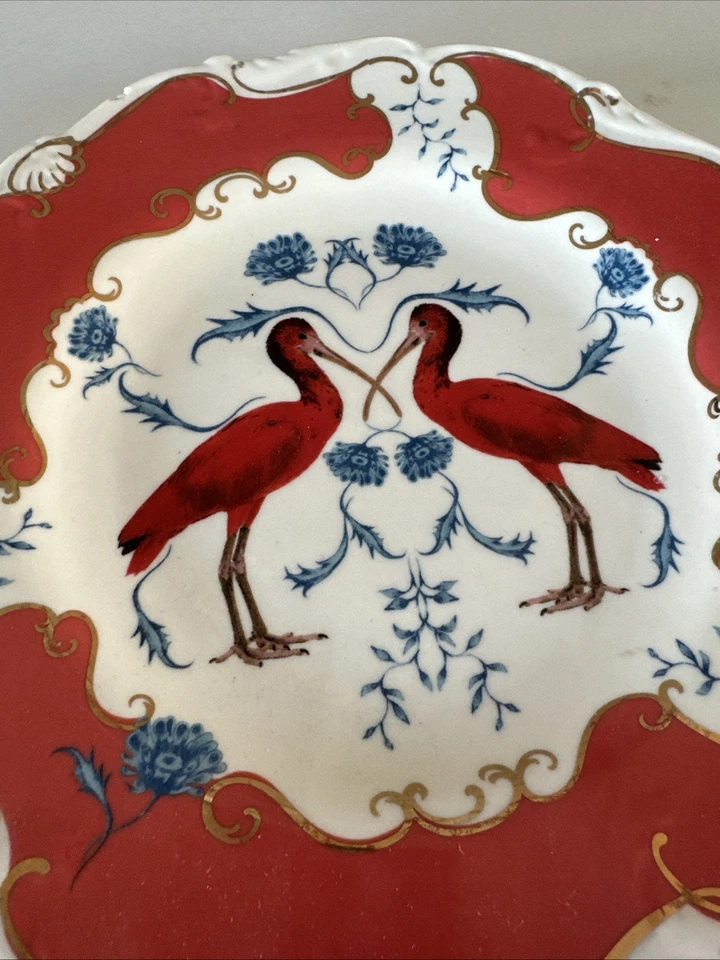 Lou Rota Nature Table Dessert Plate Scarlet Ibis Bird Anthropologie - Image 2 of 4