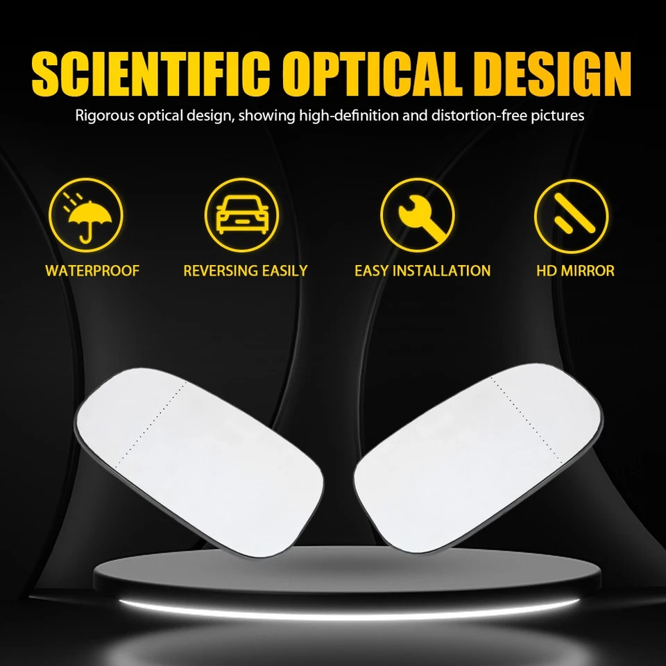 Espejo retrovisor térmico delantero derecho y derecho de repuesto para Volvo C30 C70 S40 S60 V50 V70 EQ Foto 2 de 4