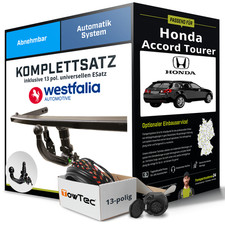 Für HONDA Accord Tourer VIII CW Anhängerkupplung abnehmbar +eSatz 13pol uni 08-