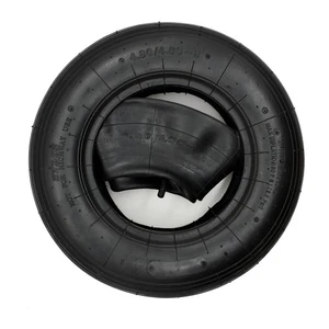 4.80/4.00-8 Tire and Inner Tube 350 lbs Load, 4PR 30 PSI - Fits Wheelbarrows