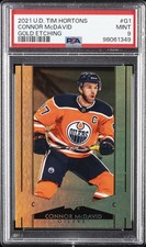 2021 UPPER DECK TIM HORTONS GOLD ETCHING #G1 CONNOR MCDAVID PSA 9