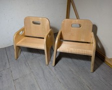 Set of 2 - Community Playthings Toddler Child Me-Do-It Wood Chairs J506 6.5"