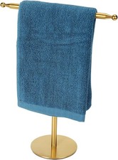 Gold Hand Towel Holder Stand for Bathroom Vanity Counter Stainl