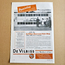 Vintage 1948 Print Ad Devilbiss Paint Shop Body Shop Equipment