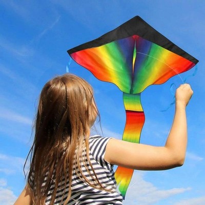 Rainbow Kite 100M Drachenschnur und Spannweite Großer Kinder Drachen 210T DHL
