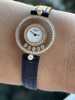 Chopard Happy Floating Dimonds 18k 750 Solid Gold Quartz Lady Swiss Made 4097