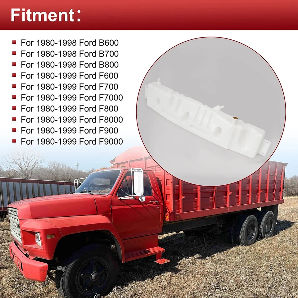 Radiator Coolant Overflow Tank Assembly For 80-99 Ford F600 F700 F800 F6HZ8A080B Foto 4 de 4