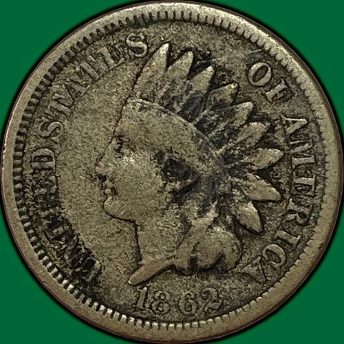 1862 Indian Head Cent Very Good VG Coin #37166