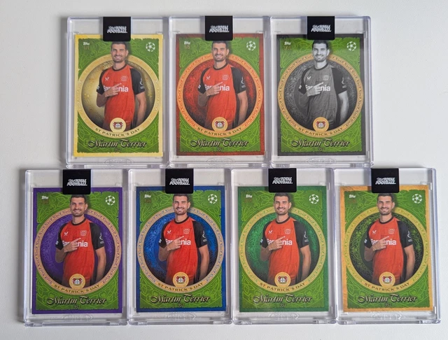 Martin Terrier Topps Total Football St. Patricks's Day Rainbow 1/1 Leverkusen