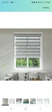Changshade Horizontal Window Blind Shade Zebra Dual Roller Blinds Day and Night