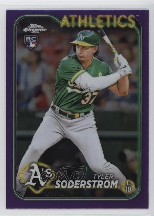2024 Topps Chrome Purple Refractor 2/250 Tyler Soderstrom #298 1dm4