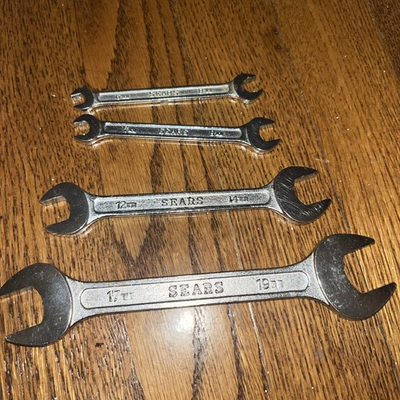 #ad #ad Vintage Sears Metric Wrench Set Double Open 4 Pc 678912141719mm $28.00