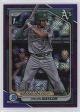 2024 Bowman Chrome Prospects Mega Box Purple Mojo Refractor Myles Naylor 7j4