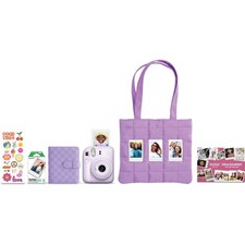Fujifilm Instax Mini 12 Instant Film 60mm Camera Holiday Bundle, Lilac Purple