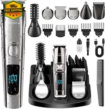 Brightup Beard Trimmer for Men – Electric Razor, Hair Clippers, IPX7 Waterproof