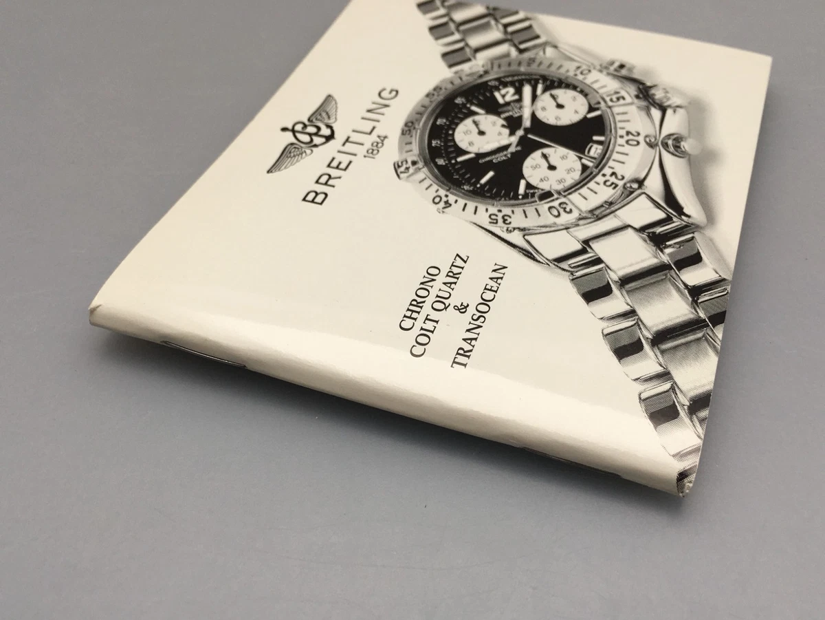 Breitling Transocean Chrono Colt Cuarzo Cronógrafo Instrucciones A53035 Cuarzo