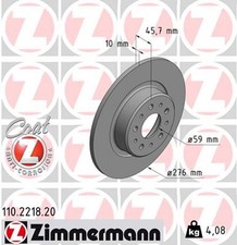 2x Bremsscheibe COAT Z ZIMMERMANN 110.2218.20 für ALFA GT 156 147 Sportwagon 16V