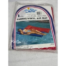 Intex The Wet Set Fabric Vinyl Air Mat 72 x 30 Pool Float Lounger 59733