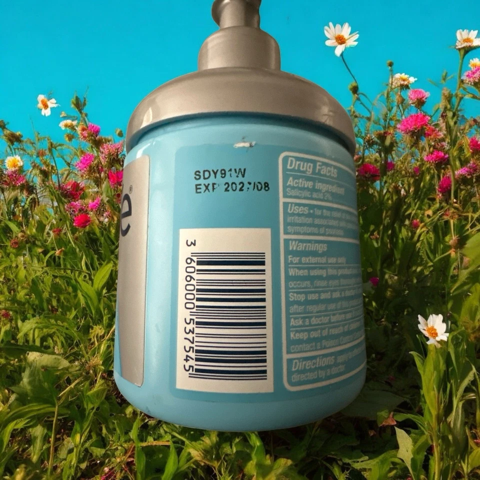 Crema hidratante para psoriasis CeraVe ácido salicílico - 8 oz nueva auténtica Foto 2 de 3