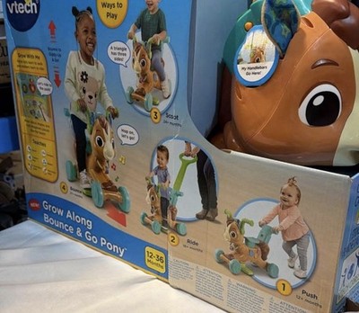 Vtech Grow Along Bounce & Go Pony 12-36 mos Ride or Push