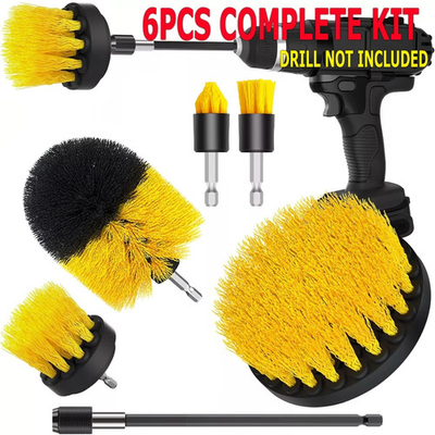 #ad #ad 6 Pack Drill Brush Attachment Scrubber Brushes Set Kit with Adapter $9.99