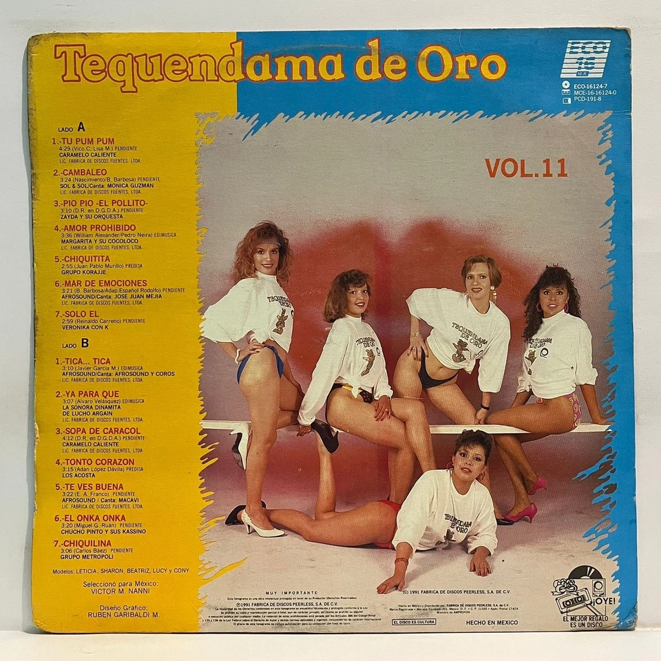 TEQUENDAMA DE ORO VOL. 11, FEAT. AFROSOUND / VERONIKA,1991 MEXICAN LP SEXY COVER - Image 2 of 4