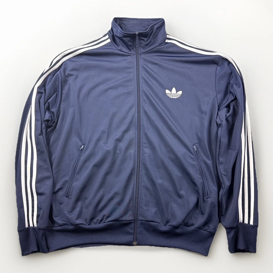 Adidas Originals Trefoil Firebird Track Jacket Men 3XL Navy Blue 3 Stripe - Image 4 of 4
