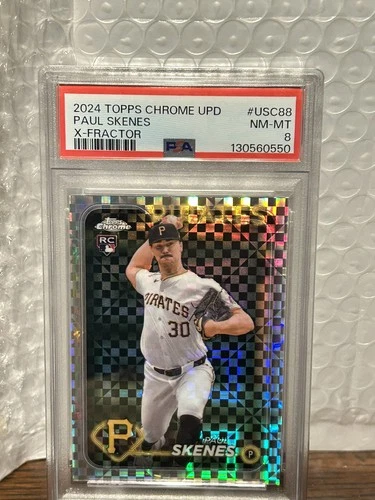 2024 Topps Chrome Paul Skenes X-Fractors RC Update USC88 PSA 8