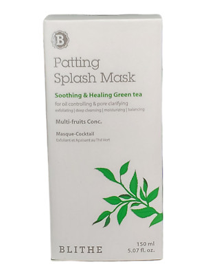 Patting Splash Beauty Mask Soothing & Healing Green Tea 5.07 fl oz  02/2023