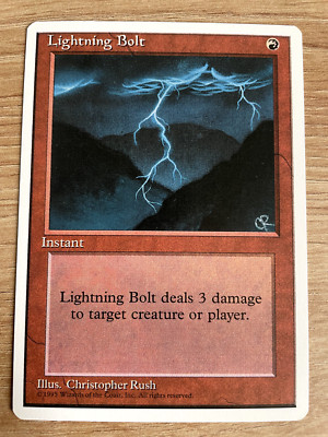 Lightning Bolt (4th Edition, 1995) Magic Karte MtG EX Blitzschlag