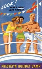 Vintage 1955 Pontins Prestatyn Holiday Camp Tourism Poster A3/A4