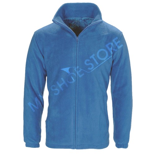 UNISEX FLEECE JACKET POLAR POLO ANTI PILL WORK COAT WINTER WARM OUTDOOR WORK TOP - Picture 6 of 7