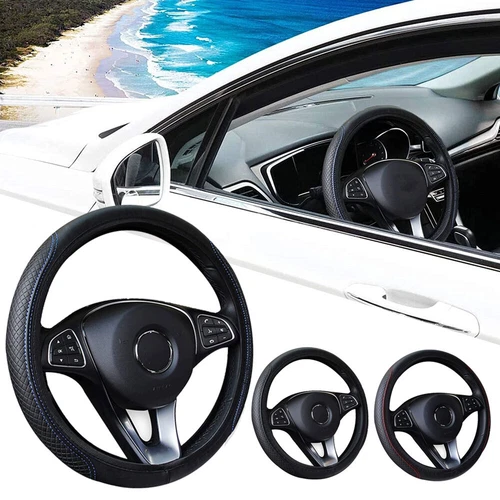 PU Leather Car Steering Wheel Cover Good Grip Auto Car Accessories 15"/37-38CM - Bild 6 von 22