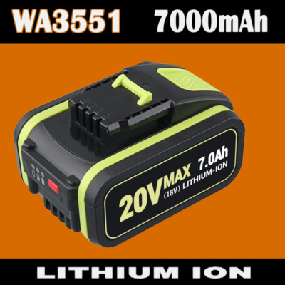 7.0Ah 20V Lithium-Ion Battery For Worx WA3551 WA3551.1 WA3553 WA3553.1 WA3553.2